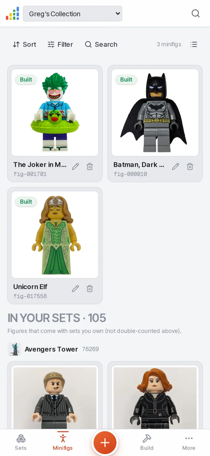 Minifig tracker